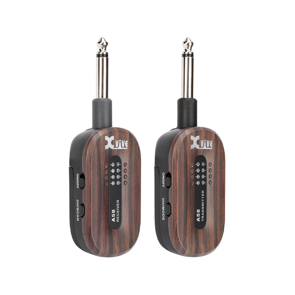 XVIVE A58-Rosewood Guitar Wireless System Kit Trasmettitore / Ricevitore Wireless per Chitarra e Basso
