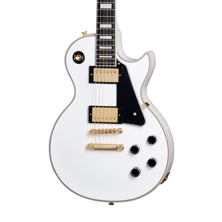EPIPHONE Les Paul Custom Alpine White Electric Guitar Usato