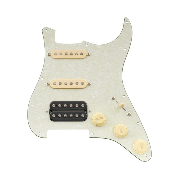 FENDER American Standard Stratocaster Pre-Wired Pickguard HSS Pearl White 2001 Battipenna Precablato per Chitarra Elettrica c/ DiMarzio DP103 Humbucker Usato