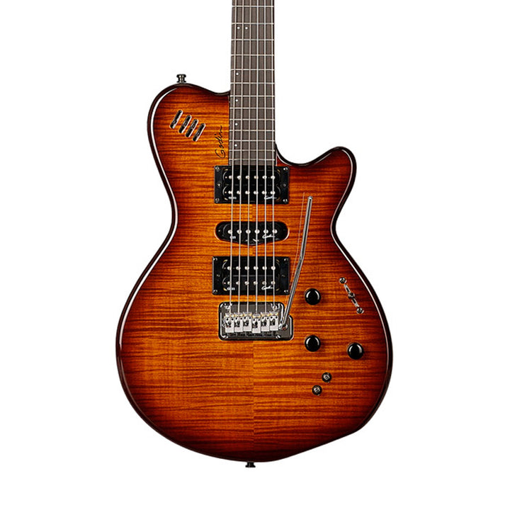 GODIN XTSA SA Lightburst Flame Electric Guitar Usato