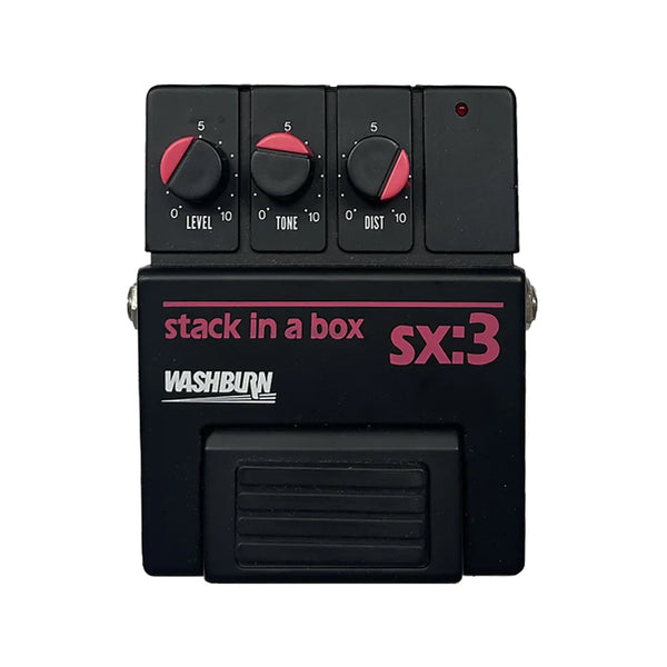 WASHBURN SX:3 Stack in a Box Realistic Tube Distortion 1980s Effetto Overdrive a Pedale per Chitarra Made in Japan Vintage