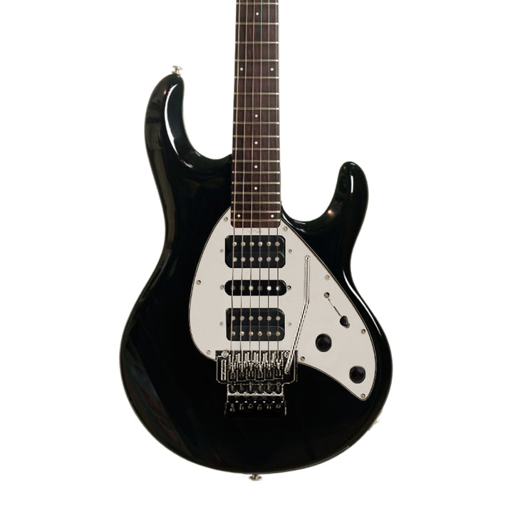ERNIE BALL MUSIC MAN Silhouette HSH FR Black 1990s Chitarra Elettrica con Floyd Rose Tremolo e Battipenna Perlato Vintage