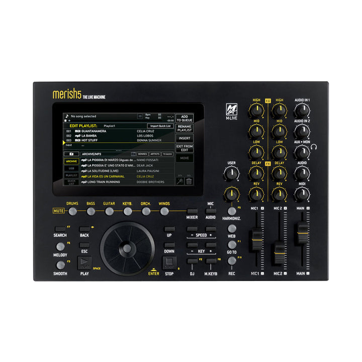 M-LIVE Merish 5+ Plus Lettore Touch Screen di Basi Musicali, File USB/MIDI e Video con Testo per Karaoke Usato