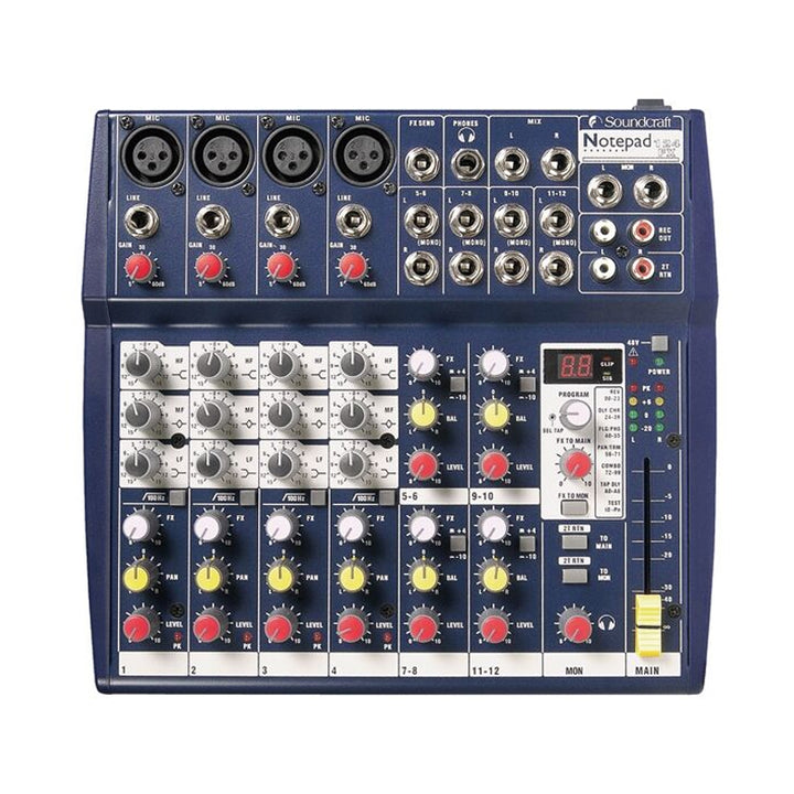 SOUNDCRAFT Notepad 124FX Mixer Stereo Analogico a 4 Canali con Effetti Usato