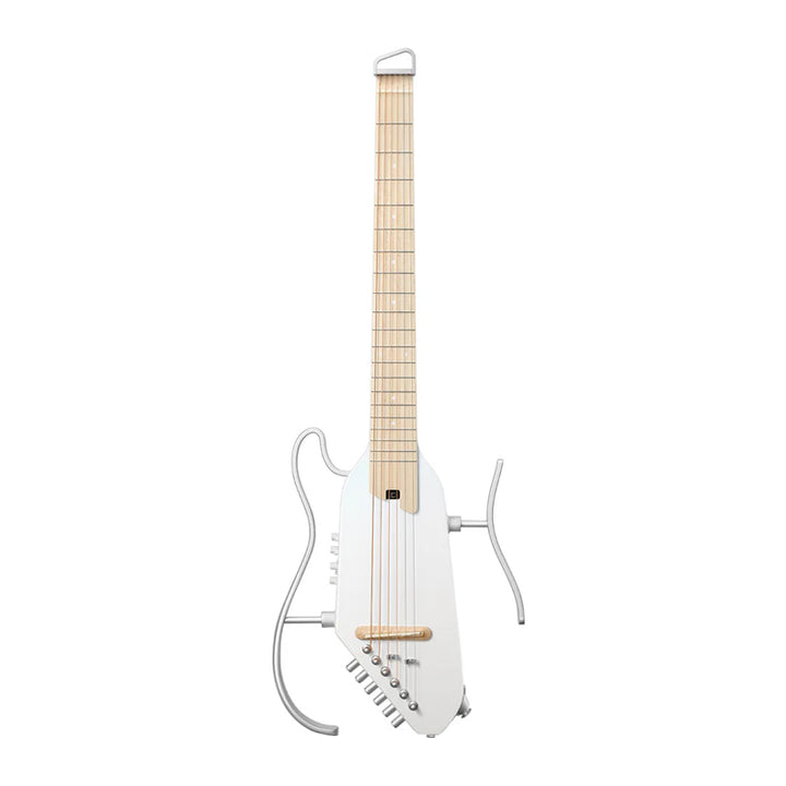 DONNER HUSH-I Pro White Travel Guitar Chitarra Elettroacustica da Viaggio con Modalità di Effetti Multipli Usato