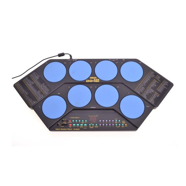 YAMAHA DD-12 Digital Percussion Multipad 1990s Batteria Elettronica Portatile MIDI con 8 Pad Vintage