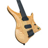 GOC GUITARS Materia 3.0 Natural Ash Headless Electric Guitar w/ MODs Usato