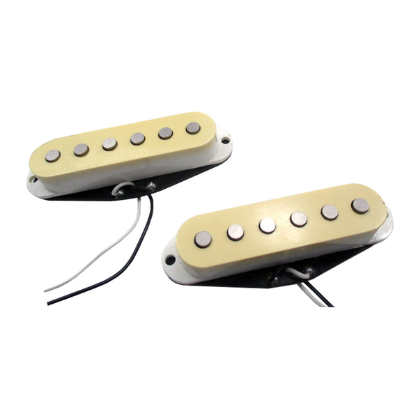 FENDER Strat Pickups Aged White Set 1987 Coppia di Pickup AlNiCo 2 Middle & Bridge per Chitarra Elettrica Tipo Stratocaster Made in Japan Vintage