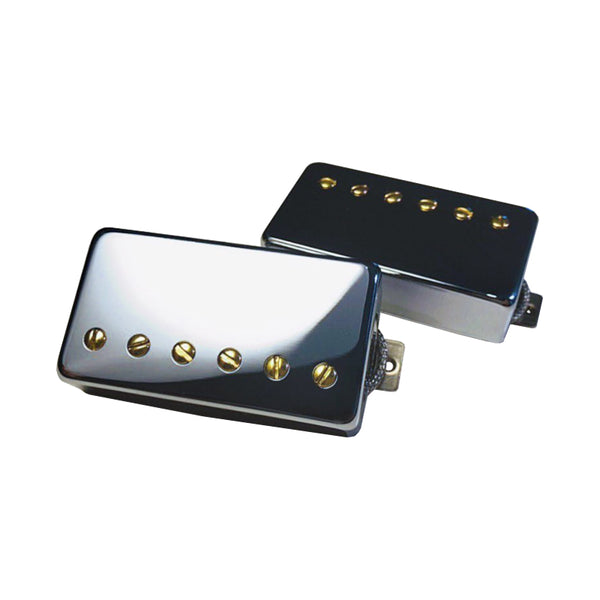 ZEAD Vintage Gold Alnico 5 Calibrate Custom Humbucker Set Coppia di Pickup Boutique Neck & Bridge con Cover in Nickel Made in Italy Usato