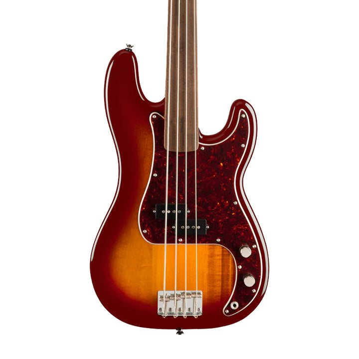 CUSTOM Precision Bass Fretless Basso Elettrico a 4 Corde Assemblato con Pezzi Fender Usato