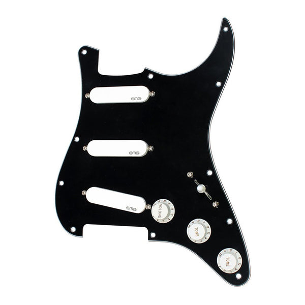 EMG DG20 David Gilmour Black/White Set Battipenna Nero Precablato con Pickup e Manopole Bianche per Chitarra Elettrica Usato