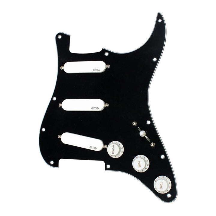 EMG DG20 David Gilmour Black/White Set Battipenna Nero Precablato con Pickup e Manopole Bianche per Chitarra Elettrica Usato