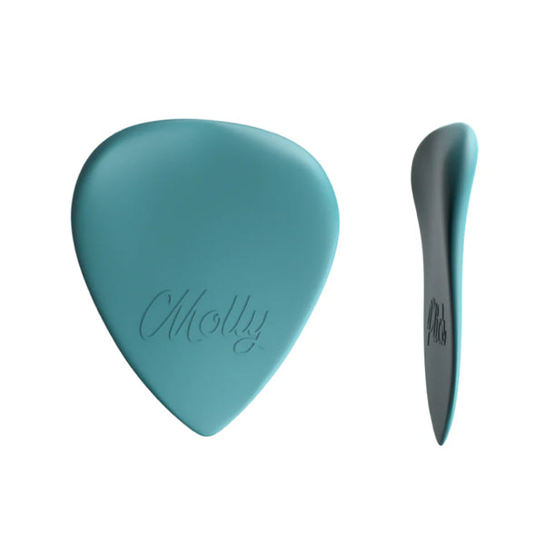 PLICK THE PICK Molly Nylon Blu Turchese Plettro a Goccia per Chitarra Acustica / Elettrica 0,8 mm
