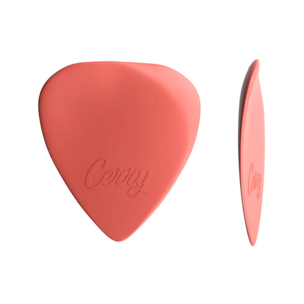 PLICK THE PICK Cerry Softy Rosso Perla Plettro a Goccia per Chitarra Acustica 0,6 mm