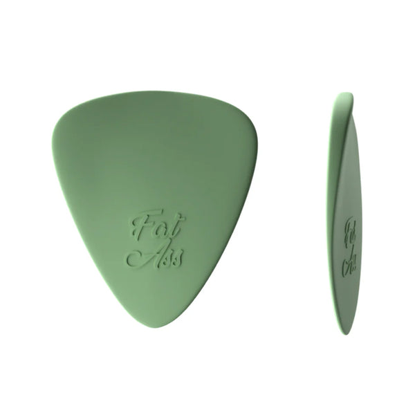 PLICK THE PICK Fat Ass Nylon Verde Chiaro Plettro a Forma di Scudo per Basso 0,8 mm