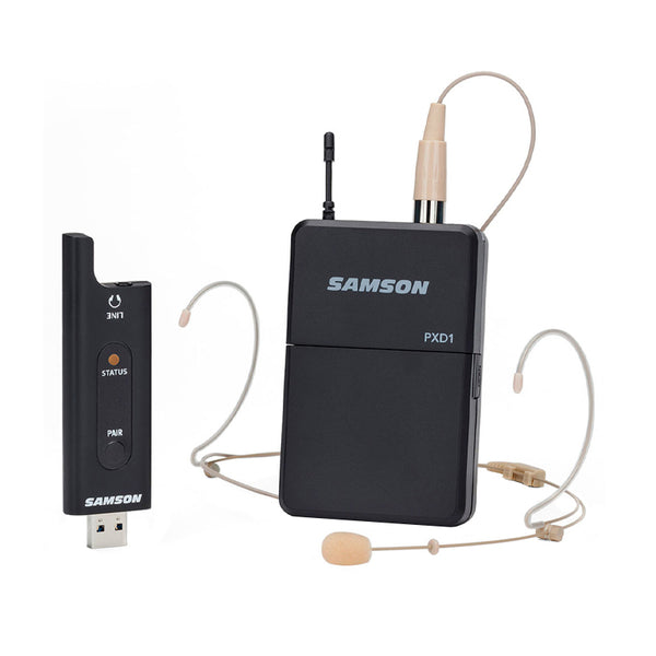 SAMSON XPD2 Headset USB Digital Wireless Sistema Microfonico ad Archetto Wireless 2.4 Ghz