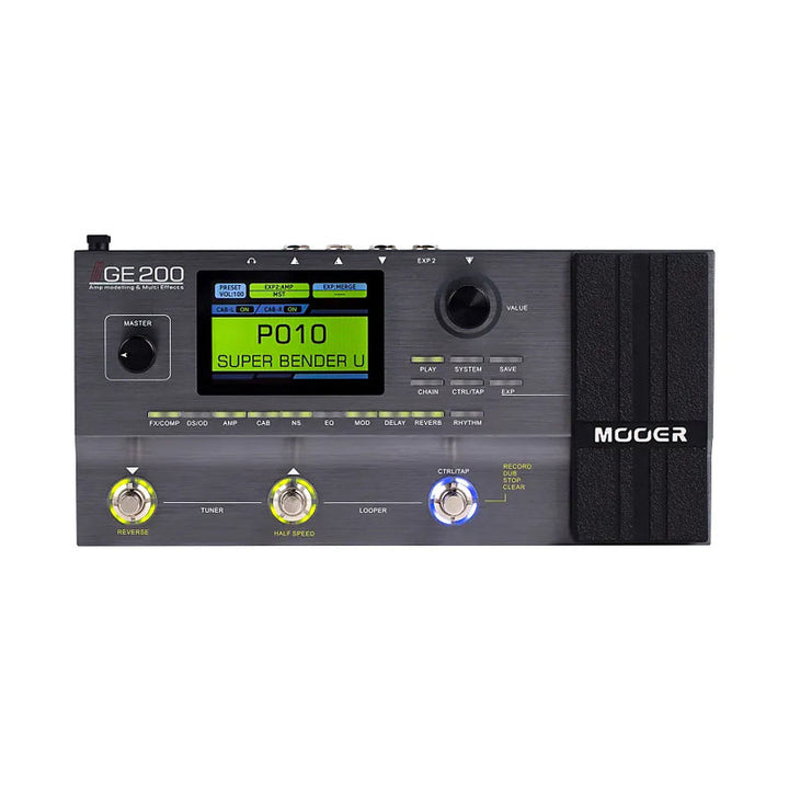 MOOER GE200 Processore Multieffetti per Chitarra con Modelli di Amplificatori e Speaker Usato