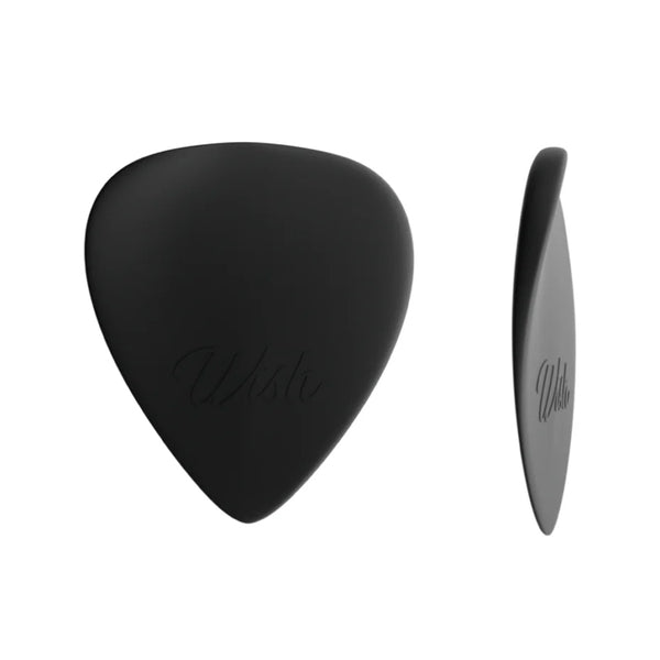 PLICK THE PICK Wish Celluloide Nero Plettro a Goccia per Chitarra Acustica 0,7 mm