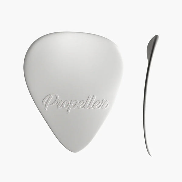 PLICK THE PICK Propeller Nylon Bianco Plettro a Goccia per Basso 0,88 mm
