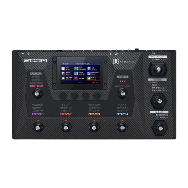 ZOOM B6 Pedaliera Multieffetto per Basso con Touchscreen 4.3", IR Cabinet e Interfaccia Audio USB