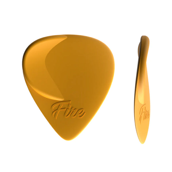 PLICK THE PICK Fire Nylon Arancio Plettro a Goccia per Chitarra Elettrica 0,8 mm