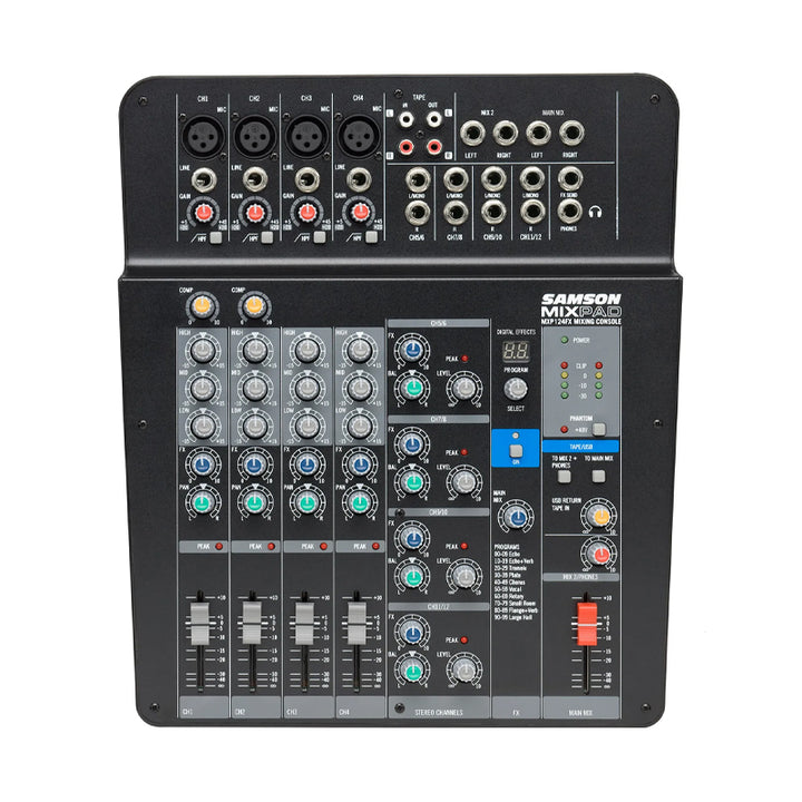 SAMSON MixPad MXP124FX Mixing Console Mixer Stereo Analogico a 12 Ingr ...