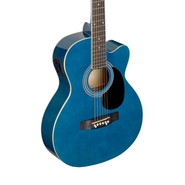 STAGG SA20ACE Blue Electro-Acoustic Auditorium Guitar with Cutaway