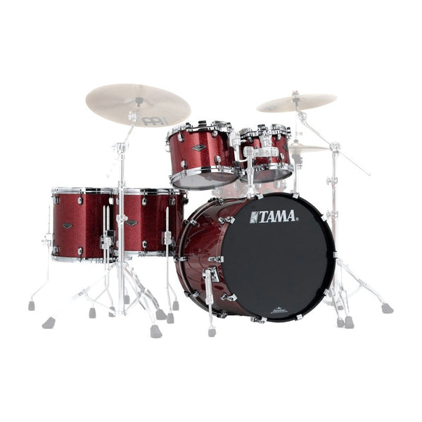 TAMA Starclassic Ruby Red Lacquer Kit Batteria Acustica 5 Fusti Made in Japan Usato