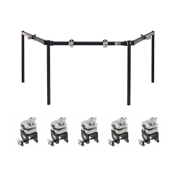 PEARL DR-80 Three-Sided Drum Rack + PC08 Rack Clamp 5 pz. Usato