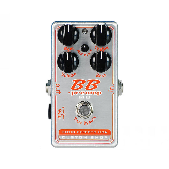 XOTIC BBP-MB Preamp Custom Shop Effetto Preamplificatore con Mid Boost a Pedale per Chitarra Usato
