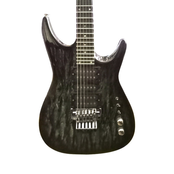 HAMER S50 Super Strat HSH Black Marble Electric Guitar Usato