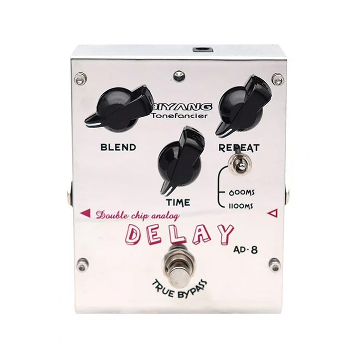 BIYANG AD-8 ToneFancier Series Double Chip Analog Delay Guitar Effect Pedal Usato