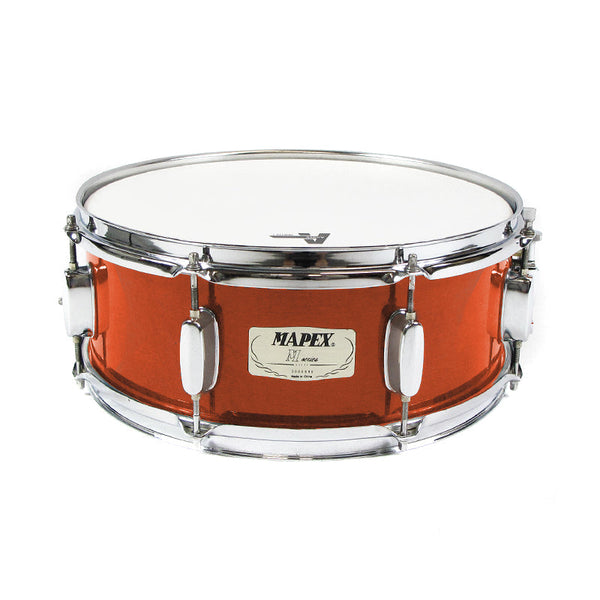 MAPEX M Series Snare Drum Maple Orange Satin Lacquer Finish 14x5.5" Old Logo Serie Usato