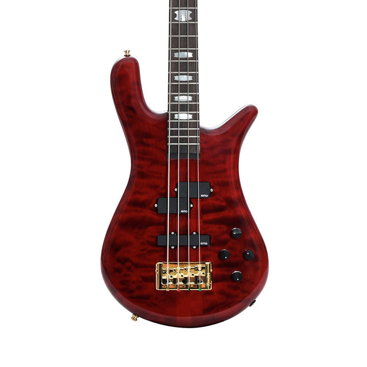 SPECTOR Euro4 LX Black Cherry Gloss 4-String Electric Bass Usato