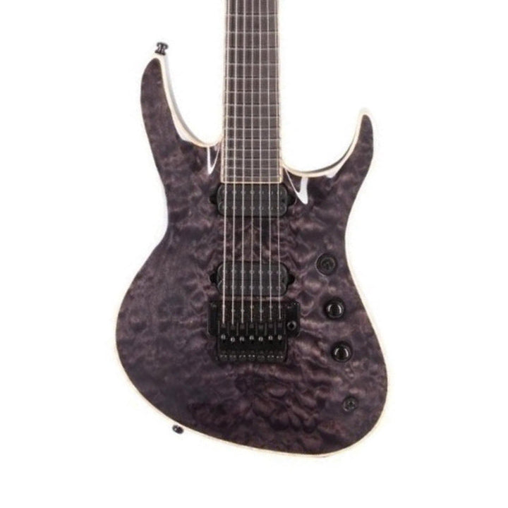 JACKSON USA Signature Chris Broderick Soloist 7 Ebony Fingerboard Transparent Black 7-String Electric Guitar Usato