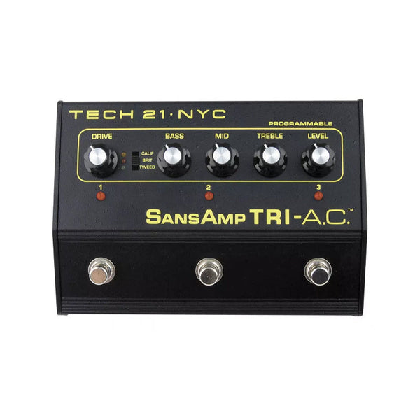 TECH 21 SansAmp TRI-A.C. Progammable 3-Channel Overdrive Guitar Effect Pedal Usato