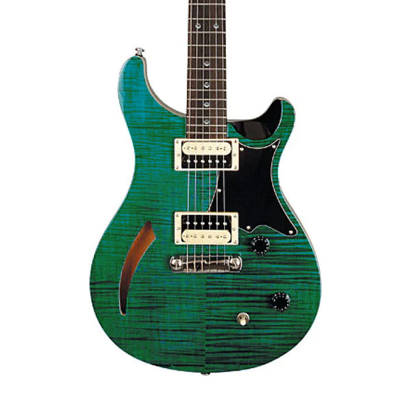 PAUL REED SMITH PRS SE Custom 22 Semi Hollow Green Flametop Electric Guitar Usato