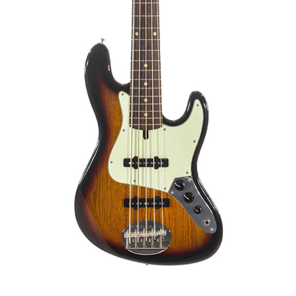LAKLAND Skyline 55-60 Vintage J5 3-Tone Sunburst 5-String Electric Bass