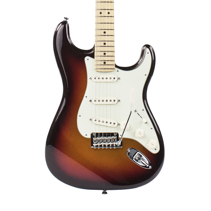 FENDER American Deluxe Stratocaster MN 3-Color Sunburst Electric Guitar w/ MOD Pickups Usato